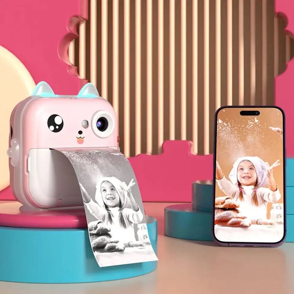 Cat Camera Printer, Children Instant Print Camera, Kids Photography Digital Photo Camera, 2-in-1 Portable Digital Camera, Pocket Printer With Thermal Paper Roll, Mini Bluetooth Photo Printer Camera Cat Camera Printer, Children Instant Print Camera, Kids Photography Digital Photo Camera, 2-in-1 Portable Digital Camera, Pocket Printer With Thermal Paper Roll, Mini Bluetooth Photo Printer Camera